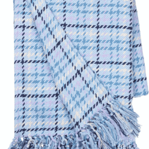 Plaid Cozy Living Ida bomuld 130Ã170 cm blå